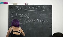 希腊女学生与一群学生的狂野肛交冒险
